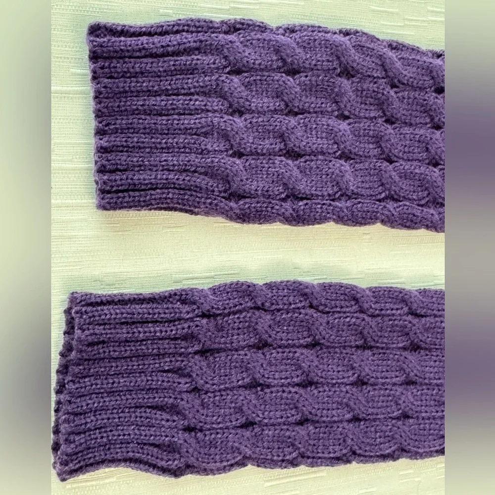 Purple Cable Knit Leg Warmers | Little & Young Girls | NWOT | Winter